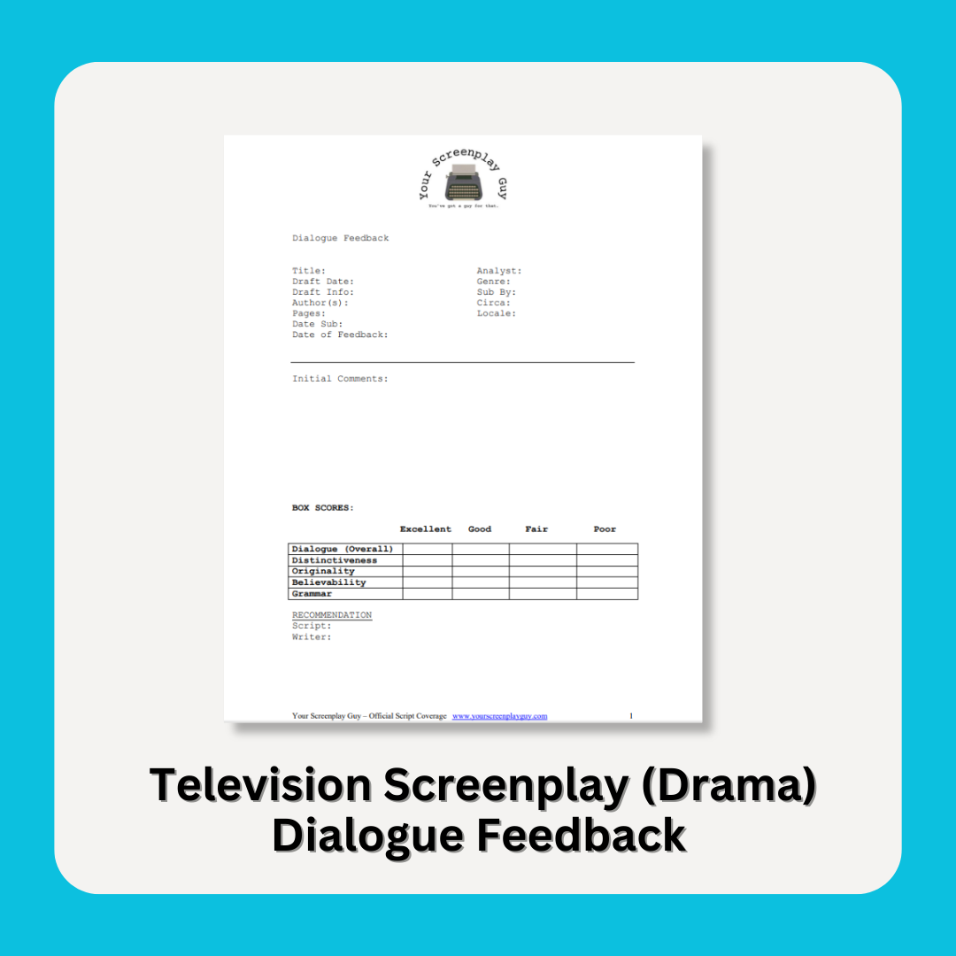 TV Drama Script Dialogue Feedback