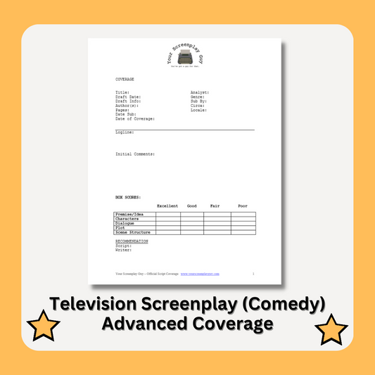 First page of television comedy screenplay coverage template
