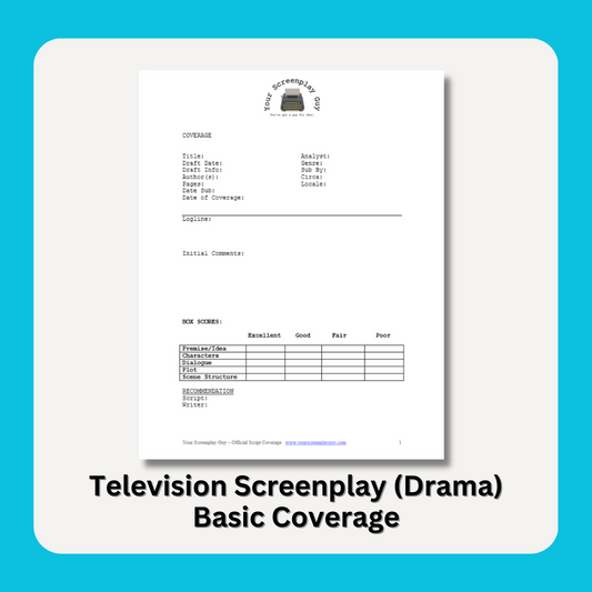 First page of television drama screenplay basic coverage template